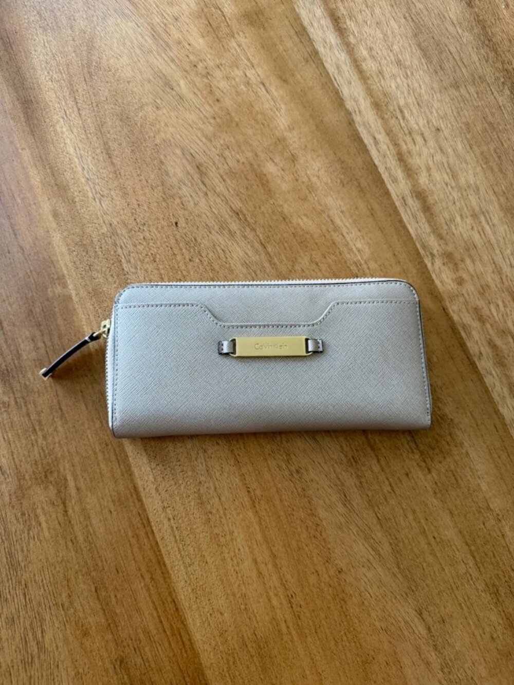 Calvin Klein continental wallet - gold, new w/out tags